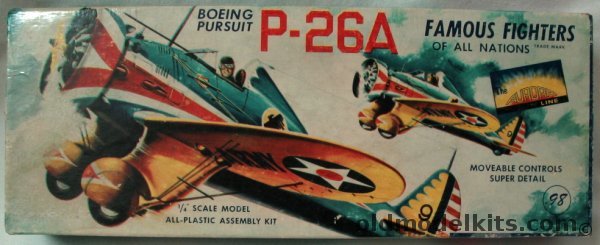 Aurora 1/48 Boeing P-26A, 115-98 plastic model kit